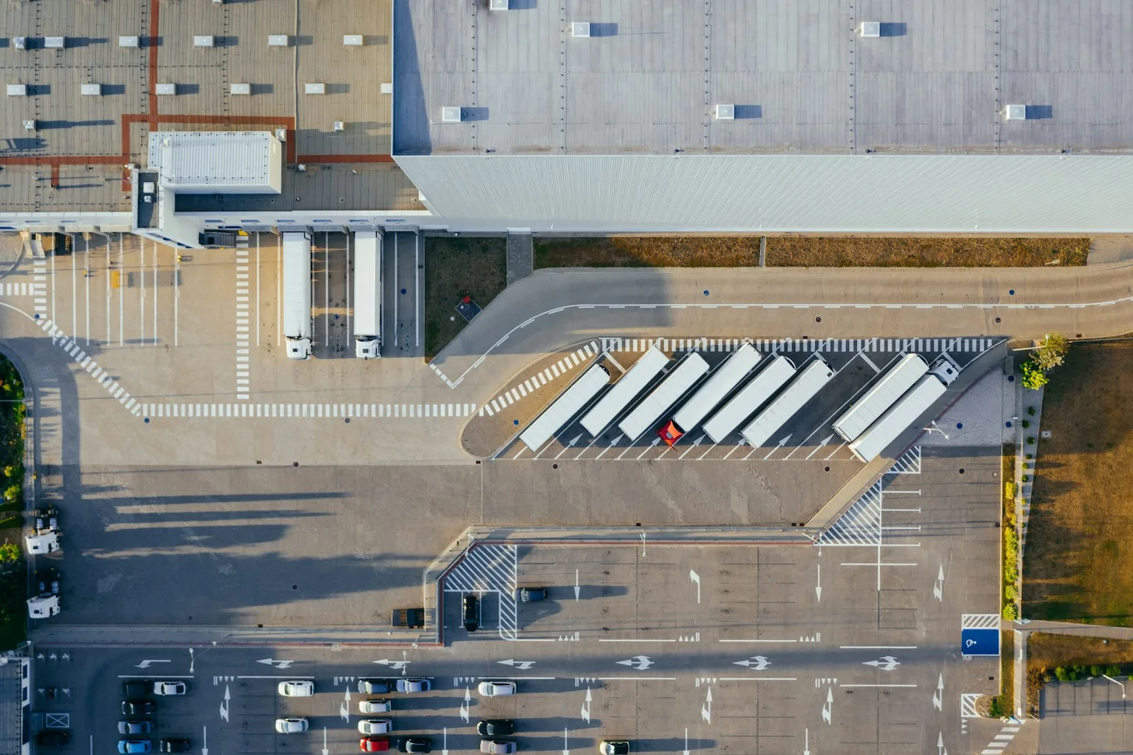 Aerial view of distribution centre