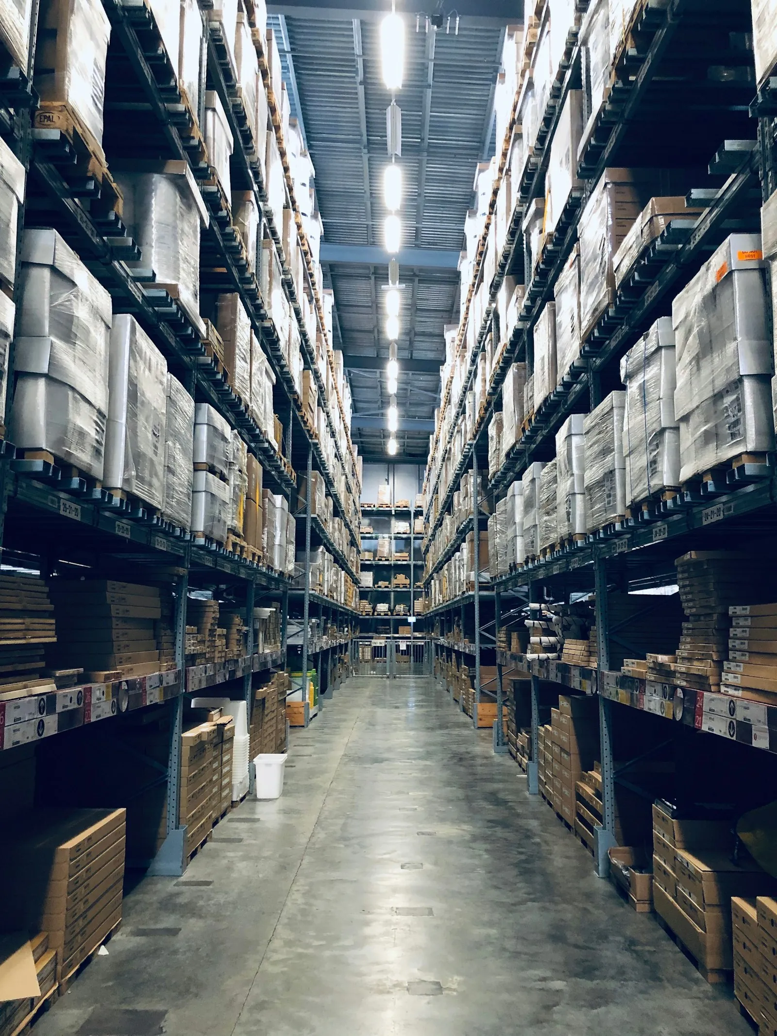 Warehouse operations team at work